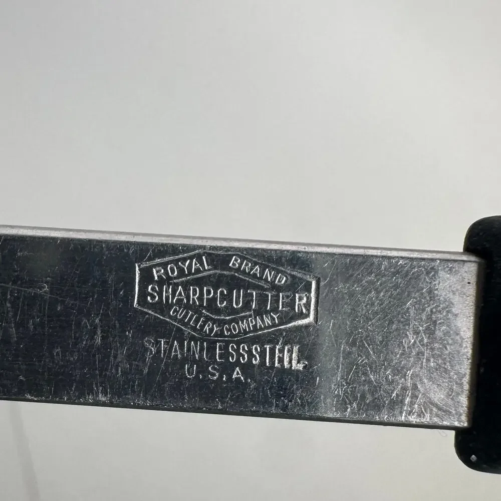 Vintage Royal Brand Sharpcutter Stainless Steel Ladle Black Handle USA